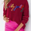 Red Dahlia Holly Jolly Round Neck Casual Sweater