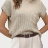 Soft And Breathable Short Sleeve Sweater - Ideal For Daily Wear