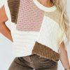 Versatile And Stylish Women's Colorblock Mix Textured Sweater