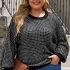 Cozy And Chic Plus Size Winter Sweater With Puff Sleeves