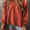 Relaxed Fit Casual Sweatshirt With High Low Design - Daily Wear For Women