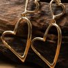 Gold Irregular Heart Shapes Alloy Stud Earrings