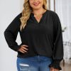 Chic And Versatile Plus Size Top - Lightweight And Breathable Fabric