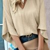 Chic V Neck Shift Blouse - Perfect For Daily Wear