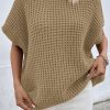 Versatile And Chic Women's High Neck Textured Knit Sweater