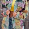 Multicolor Brushed Plaid Plus Size Shacket