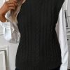 Casual High Neck Sleeveless Sweater Vest - Ideal For Daily Wear