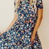 Elegant A-line Floral Dress For Sunny Days