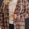 Classic Plaid Patterned Hooded Jacket For Women - Comfortable And Stylish