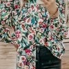 Charming Boho Style Floral Print Shirt For Women