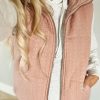 Warm And Comfortable Winter Vest Jacket - Solid Texture With Drawstring Hem