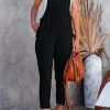 Versatile Black Solid Jumpsuit - Perfect For Casual Summer Outfits