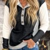 Comfortable Women's Buttoned Kangaroo Pocket Hoodie - Casual Style