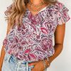 Classic Floral Print Shift Blouse - Perfect For Daily Wear