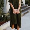 Relaxed Fit Maxi Dress With Side Slits - Daily And Vacation Wear