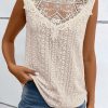 Casual Summer Tank Top - Elegant Lace Crochet Design