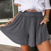 Boho Style Raw Edge Culotte Shorts For Women