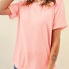 Classic Women's Pink Tee: Cozy And Versatile For Daily Wear