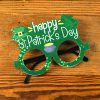 Green St. Patricks Day Clover Glasses Frame