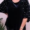 Soft And Cozy Plus Size Velvet Top For Daily And Special Occasions