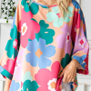 Relaxed Fit Pink Floral Blouse For Casual Spring Occasions