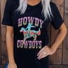 Classic Round Neck Tee With HOWDY COWBOY Print