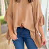 Casual Plus Size Ruffled Batwing Sleeve Blouse For Daily And Date Occasions