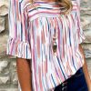 Breathable Half Sleeve Blouse - Perfect For Summer Casual Wear