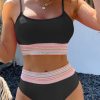 Chic And Comfortable Spaghetti Strap High Waist Bikini For Women