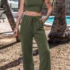 Trendy Casual Outfit: Jungle Green Two Piece Set For Women