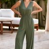 Flattering Sleeveless Wide Leg Jumpsuit - Perfect For Parties And Holidays