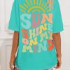 Mint Green SUNSHINE ON MY MIND Graphic Tee