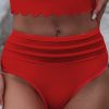 Chic And Comfortable High Waist Bikini Panty In Fiery Red