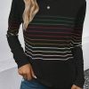 Versatile Round Neck Long Sleeve Top - Comfortable And Stylish