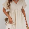 Comfortable Cotton Gauze Mini Dress - Perfect For Summer