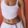 Stylish White Crop Top For Workouts And Casual Wear