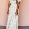 Elegant Tiered Floral Maxi Dress - Perfect For Summer Events And Vacations