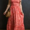 Stunning A-Line Red Maxi Dress - Perfect For Summer