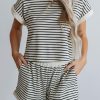 Relaxed Fit Striped Shorts Set: Comfortable And Fashionable