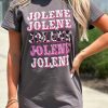 Dark Grey JOLENE Graphic Crewneck Tunic T Shirt