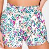 Light Blue Leopard High Waisted Athletic Shorts