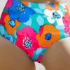 Chic Beachwear Essential: High Waist Floral Bikini Bottoms