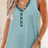 Soft And Textured Ribbed Tank Top - Ideal For Casual Summer Outfits