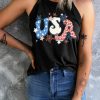 Black Star USA Graphic Flag Day Tank Top