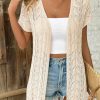 Casual Chic Cardigan With Short Sleeves: Perfect For Layering And Spring-Versus-Summer Transitions