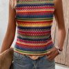 Comfortable Daily Wear Tank Top - Unique Wavy Pattern And Soft Fabric