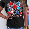 Comfy And Patriotic: Soft-Fabric Graphic Tee For Short Sleeve Fashion