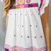 Whimsical Loose Fit Babydoll Top - Perfect For Casual And Semi-Formal Summer Outings