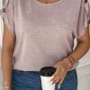 Comfortable Plus Size Fashion Tees For Women: Soft Polyester Blend With Round Neckline