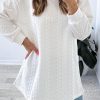 Comfortable And Versatile White Long Sleeve Top For Fall And Autumn